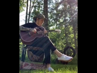 Playing guitar and harvesting garlic motherfucker