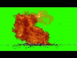 Explosion with debris green screen effects