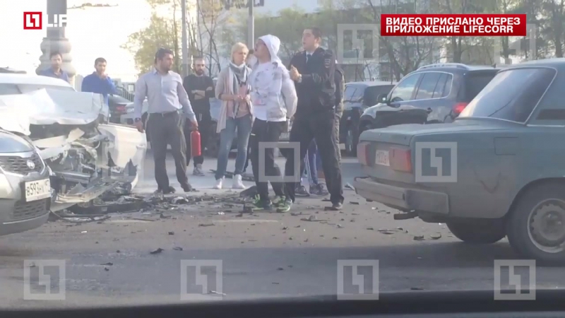 Предполагаемый виновник массового дтп в москве пытался сбежать на автобусе
