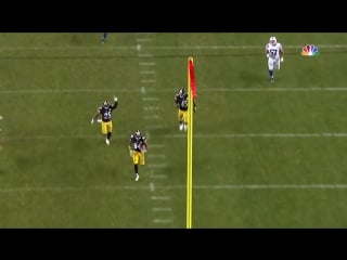 Antonio browns amazing punt return td hilarious goal post celebration! colts vs steelers nfl