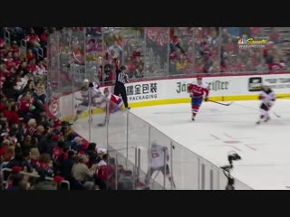 Tom wilson ejected for hit to the head on brett seney