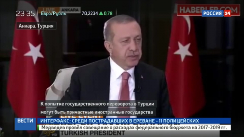 Эрдоган в попытке госпереворота участвовала малая часть военных