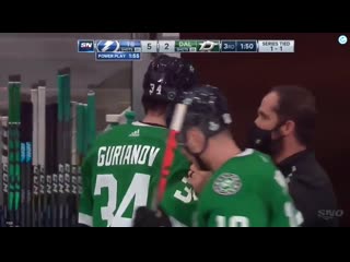 Denis gurianov hit by friendly fire on the bench