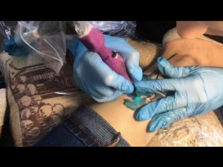 Lily tattoo timelapse by linia