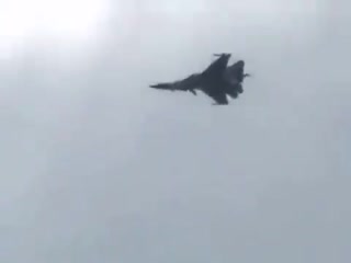 This is a sukhoi during an air show, not a video game