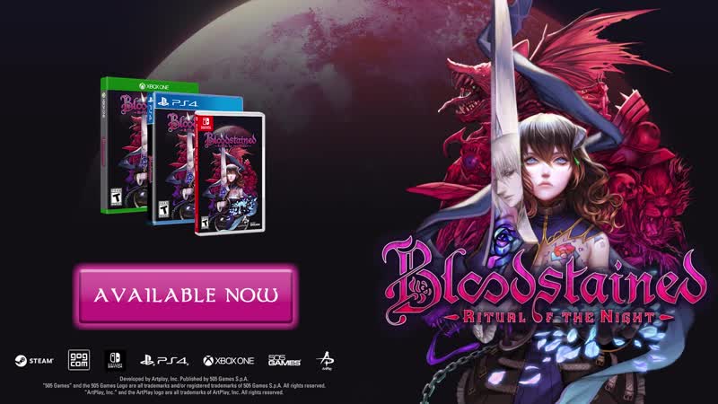 Bloodstained ritual of the night launch trailer