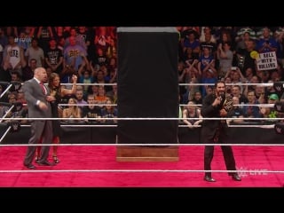 Sting ambushes triple h and seth rollins raw, aug 24, 2015