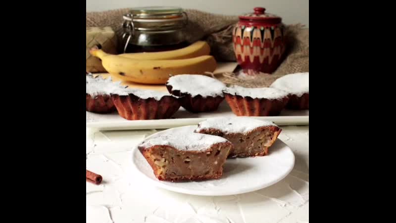 🥥🍌кокосово банановые кексы 🧁