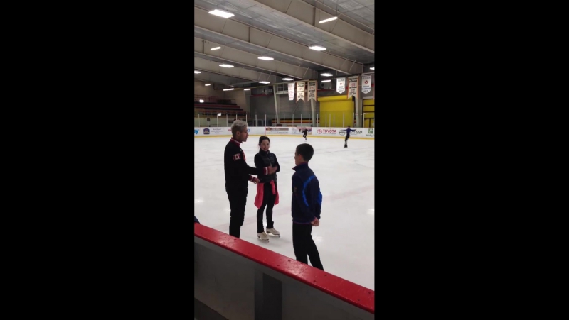 #emanuelsandhu working with russian junior petr gumennik with elizaveta tuktamysheva
