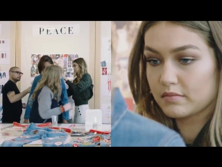 Gigi hadid in the making of #tommyxgigi ss17 collection
