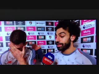 Mo salah handing over his motm award to milner to commemorate his 500th pl appearance cla