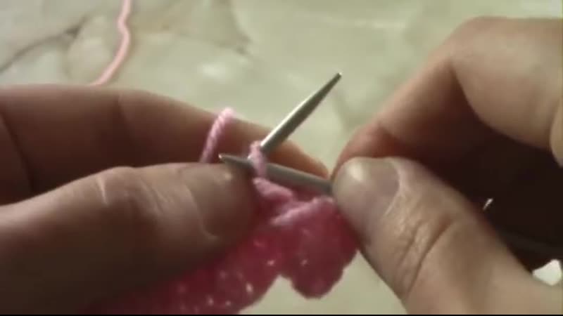 Колоски из вытянутых петель узор вязание на спицах