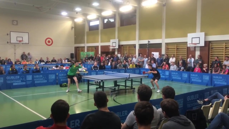 Swiss table tennis, lnb nicolas simonet vs denis bernhard