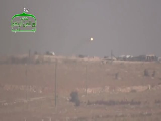 Free syrian army hj 8 atgm destroys gvozdika !!