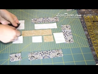 Patchwork tutorial interlaced stripes neone ruler