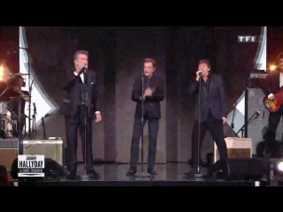 Johnny hallyday, eddy mitchell, thomas dutronc noir c´est noir