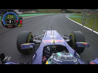 F1 2011 brazilian gp sebastian vettel onboard pole position lap