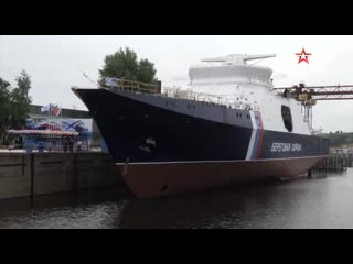 В зеленодольске спустили на воду погранично сторожевой корабль «анадырь»