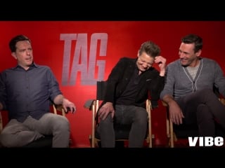 Ed helms, jon hamm, and jeremy renner talk favorite spots playing tag vibe