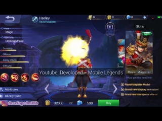 Mobile legends | new upcoming next skin harley (royal magister)