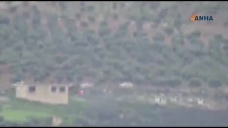 Сирия курды из конкурса уничтожили автомобиль протурецких боевиков 15 02 2018