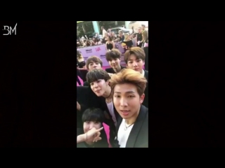 [rus sub] bts on periscope @ bbma 2017