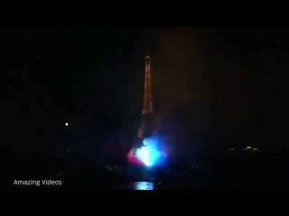 Paris 2017 france paris feux d'artifice du nouvel an