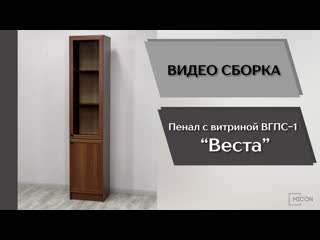 Модульная гостиная веста пенал с витриной вгпс 1