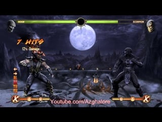 Mk9 noob, sindel, cage and kabal combos