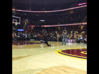 Jr sinks it from half court & sends home a military member with a $30k prize!