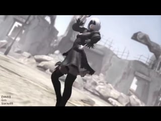 【mmd】girls 2b nier automata ニーア オートマタ hd 1080p (1)