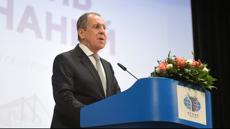 Live lawrow hält rede an der mgimo universität