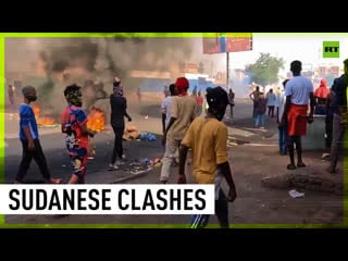 Burning tires & gas grenades fill khartoum streets at anti coup protest