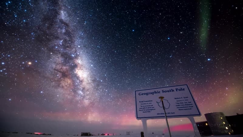 Южный полюс | ночь в антарктиде
