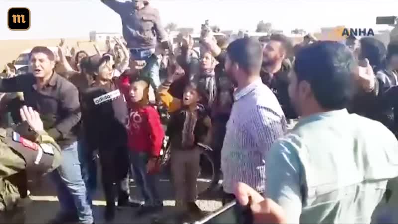 Курды забросали камнями российско турецкий патруль в сирии