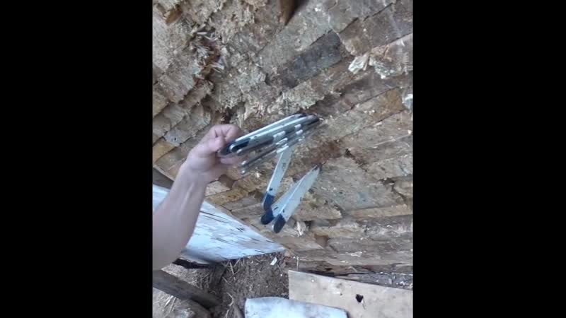 Метание 8 ножей одновременно !!!