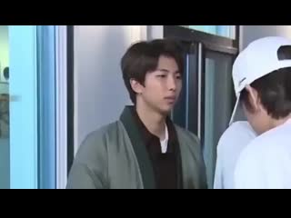 When joonie was asking for food but hobi and jimin were busy recreating the scene from fire mv in front of the