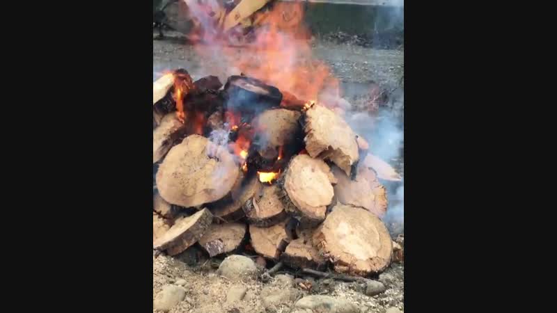 Закалка наковальни в условиях дикой природы 🔥начало