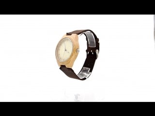 Ibigboy watch bamboo wristwatches leather band japan quartz movement hard glass waterproof ipx6 ib 1600bb