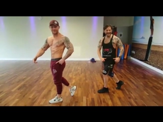 Tom hardy joins in when jay howlett practising his poses