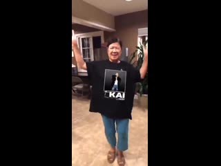Grandma saw my #superm ar tshirt and wanted to try it too she’s so cute!