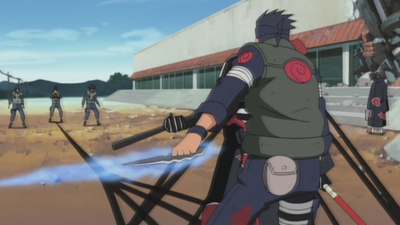 Асума, шикамару, изумо и котецу против хидана и какузу