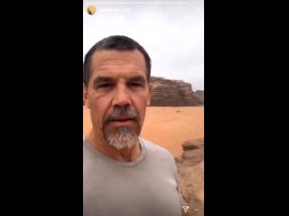 Josh brolin showing off the dune set