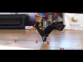 Fantastic little girl ! rollerblade freestyle slalom world championship paris 2014