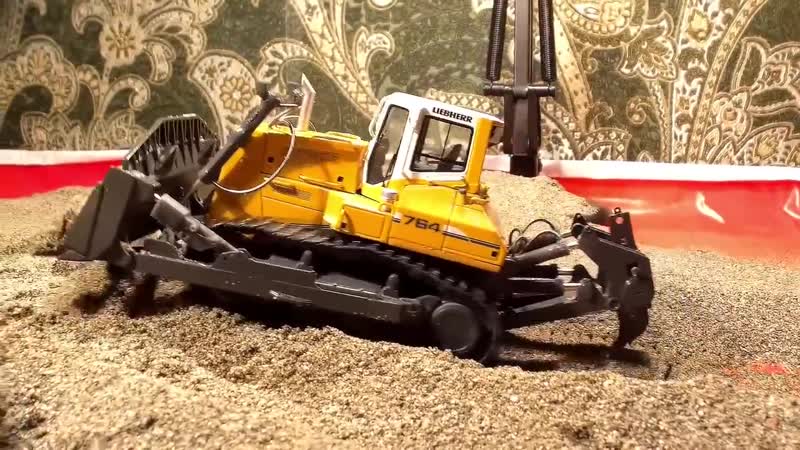 Micro rc bulldozer liebherr pr 764 litronic micro rc model by nzg scale 1 50 test drive