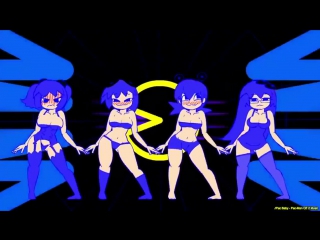 Inky, blinky, pinky, and clyde's ghostly dance [animation by minus8]