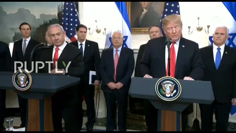 Трамп подписал президентскую прокламацию, признающую суверенитет израиля над голанскими высотами