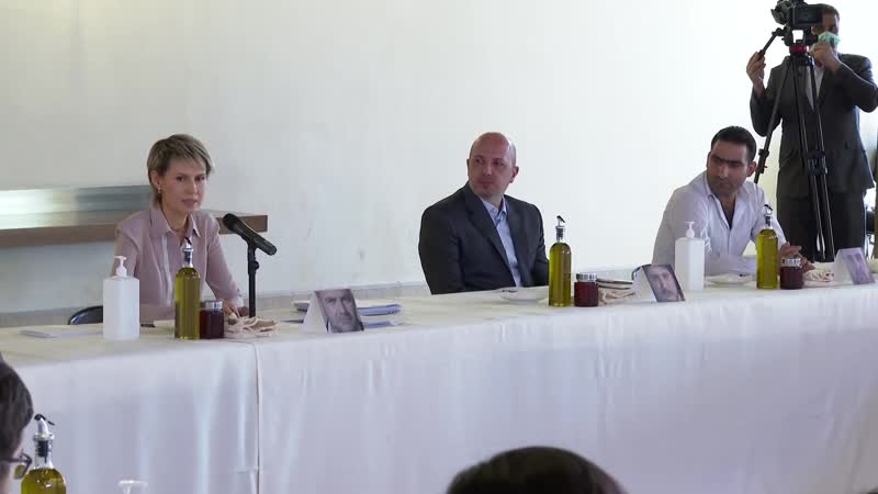 فيديو مشاركة السيدة أسماء الأسد بورشة جريح الوطن 16 5 2020