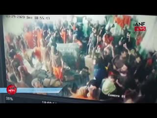 Scenes showing the beginning of the rebellion by isis detainees