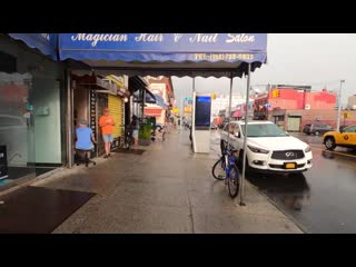 Nyc thunderstorm rain walk astoria, queens